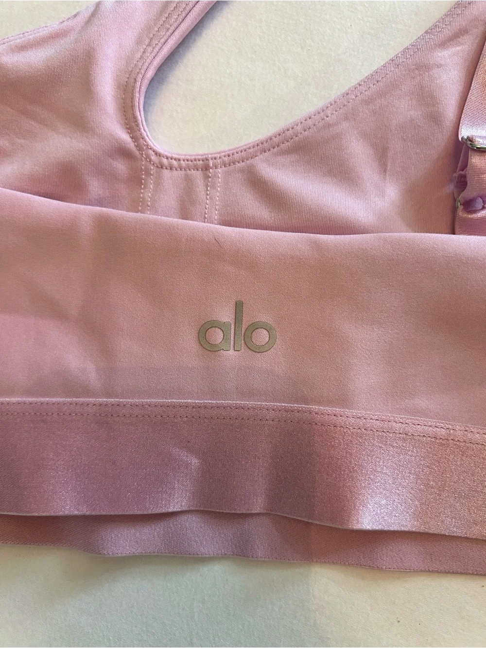 Alo yoga one shoulder Pink sports bra in size small